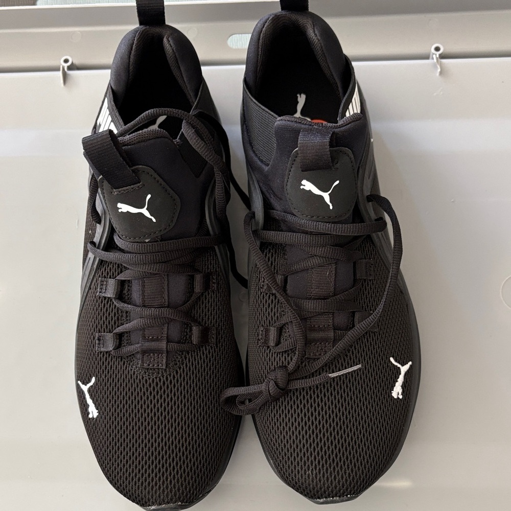 Puma Black Mesh Sneakers